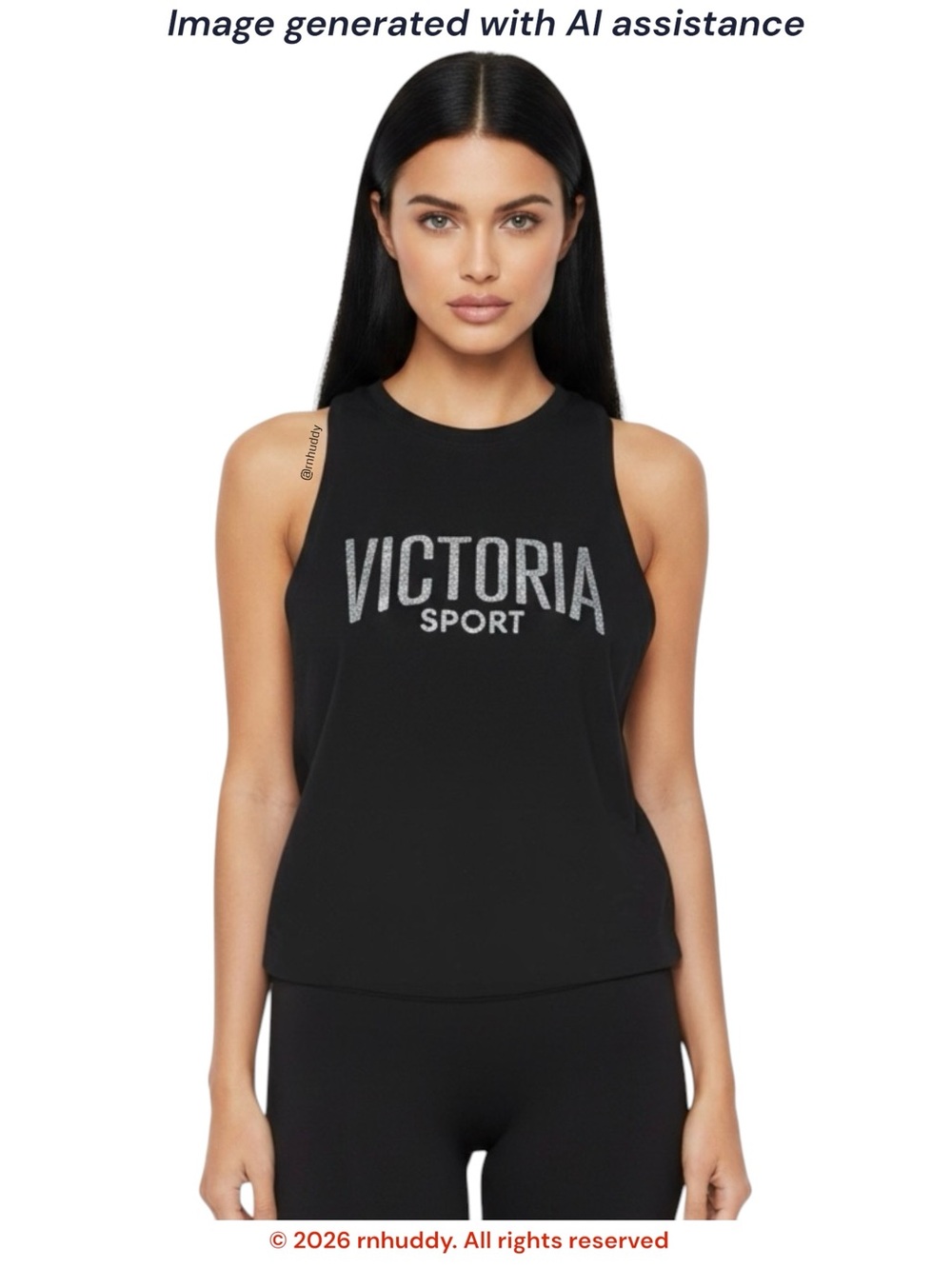 Victorias Secret Sport S black open back tank